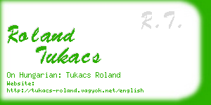 roland tukacs business card